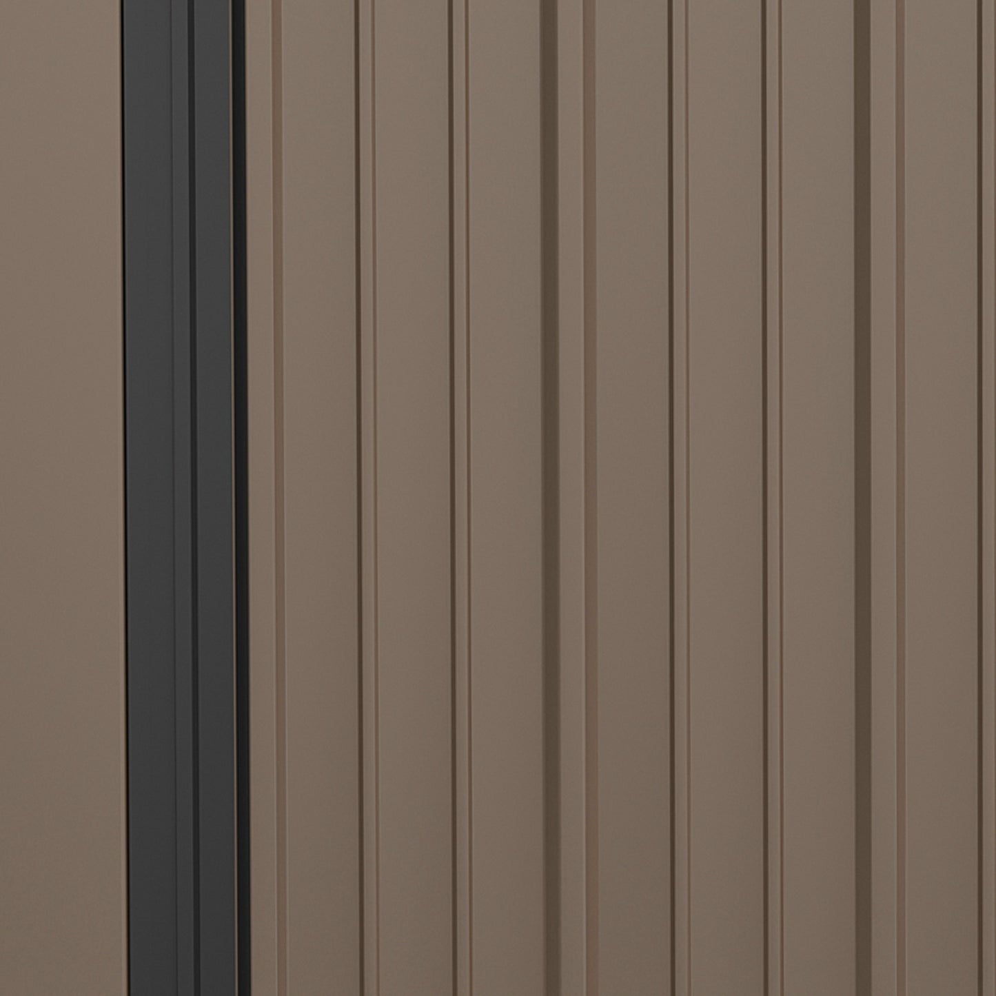 5.3ft× 3.1ft Outdoor Storage Shed, Steel Garden Shed w/ Single Lockable Door, Tool Storage Shed Brown