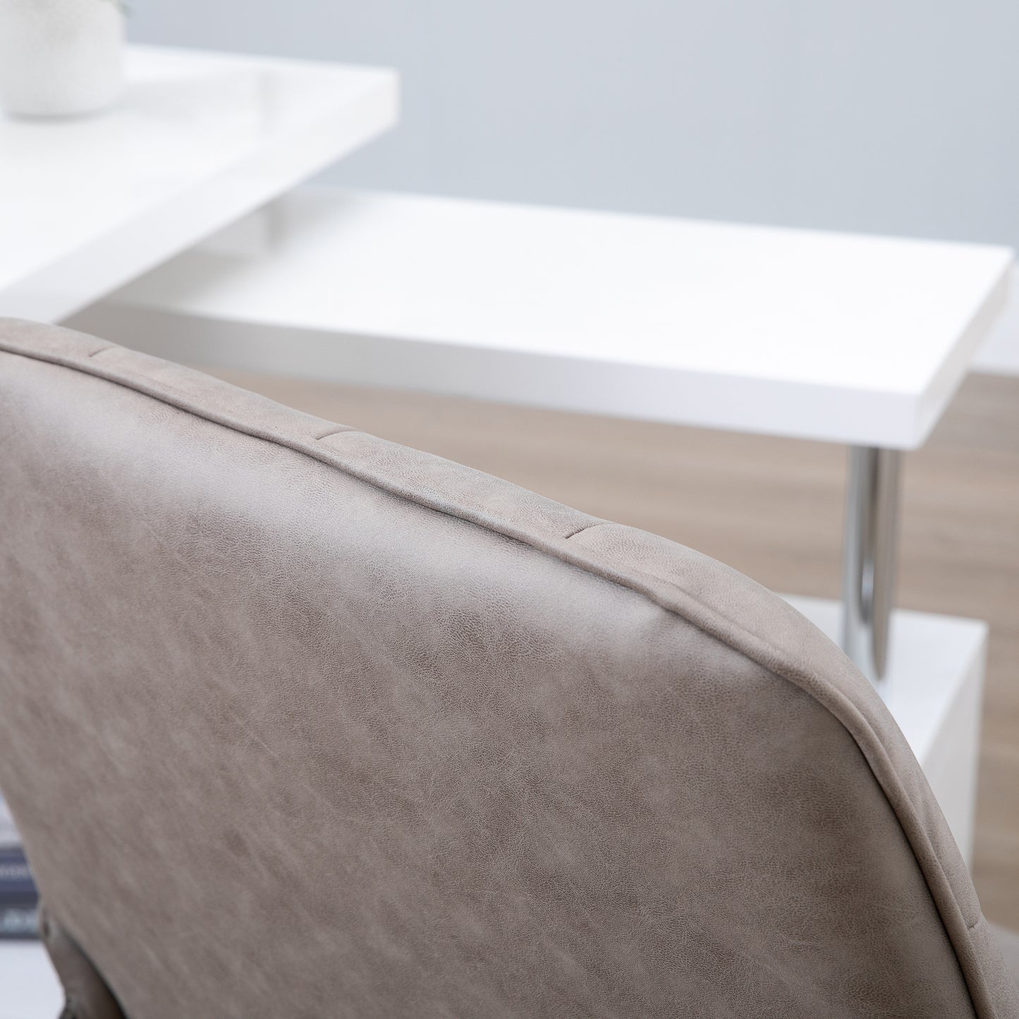 Swivel Desk Chair, On Wheels 360° Swivel, Adjustable Height Grey