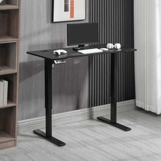 Vinsetto Electric Adjustable Desk, Electric Standing Desk, Height Adjustable, 120 x 60 cm  w/Memory Preset for Home Office, Black 