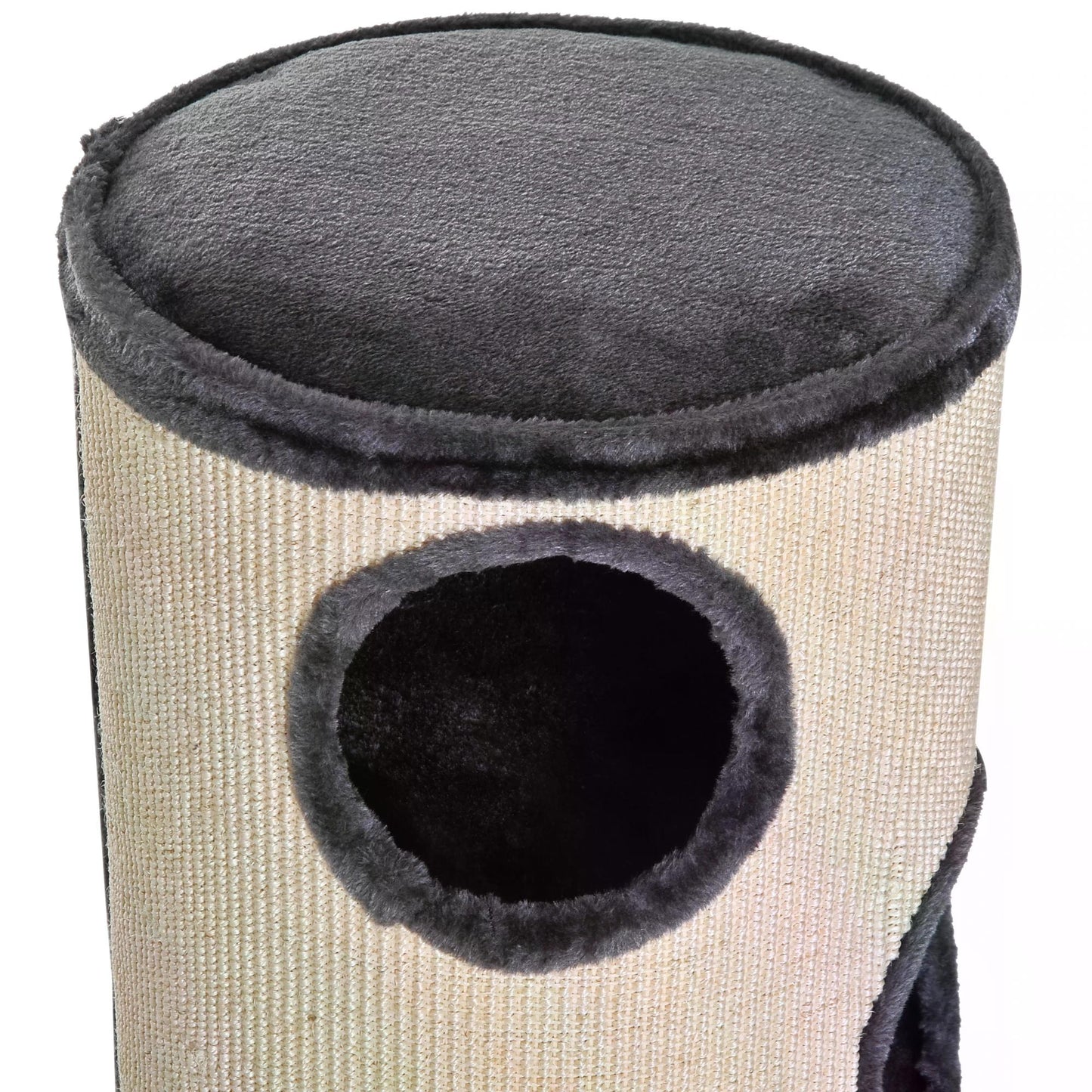 Cat Scratching Barrel Sisal Activity Center Post 3 Dens Observation Deck 70H cm