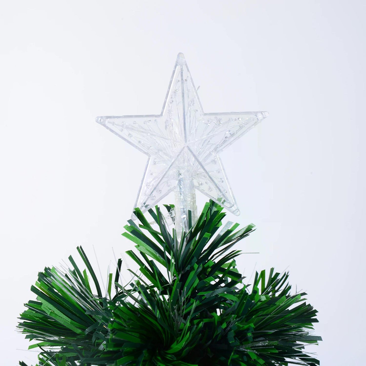 4ft Pre-Lit Artificial Christmas Tree, Metal Stand-Green