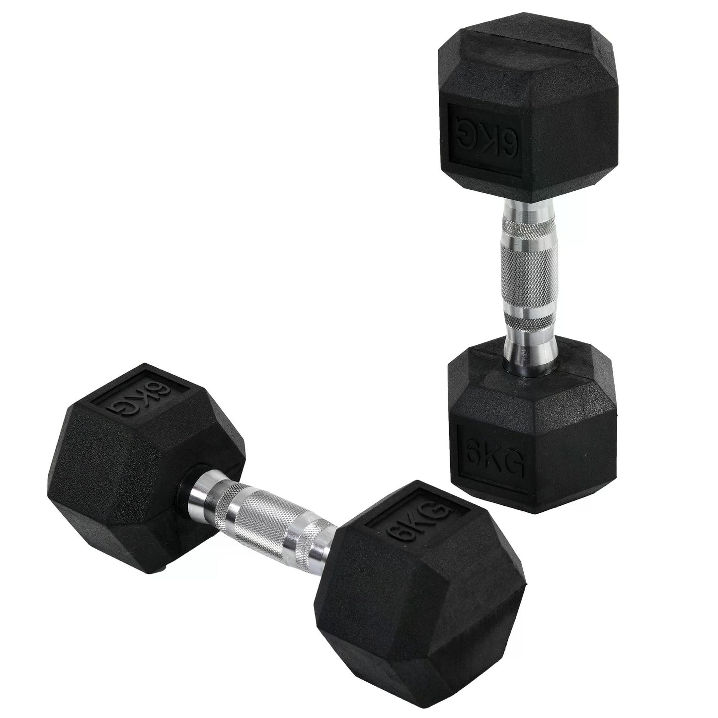 6KG Dumbbells, Hex Dumbbells,  Sports Hex Weights Sets Home Gym Fitness Hexagonal Dumbbells Kit Weight Lifting Exercise (2 x 6kg)