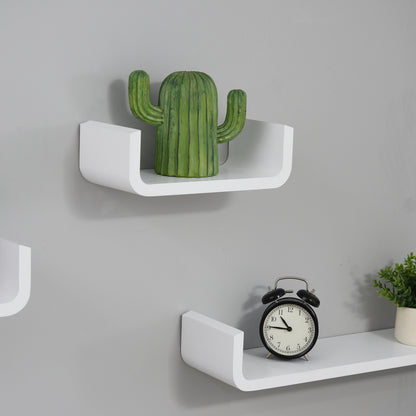 3 pcs U Shaped Shelves Set-White