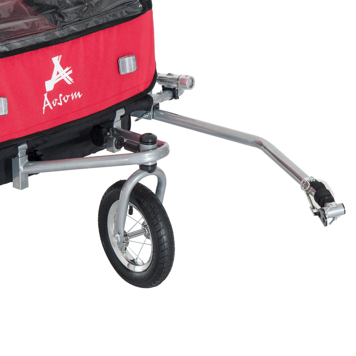 Child Bike Trailer For Kids Baby Cycle,2-Seater-Black/Red