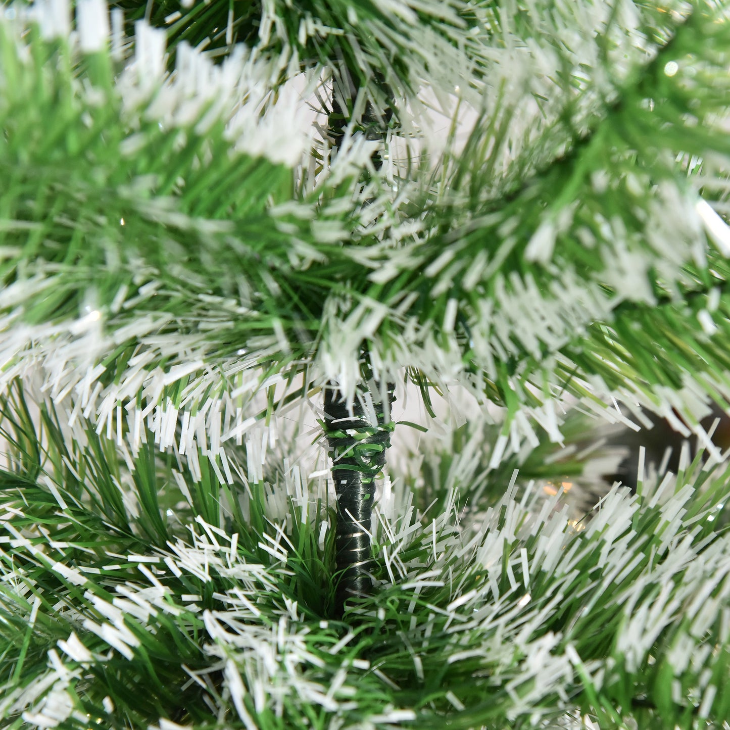 7ft Snowy Christmas Tree, W/ Metal Stand