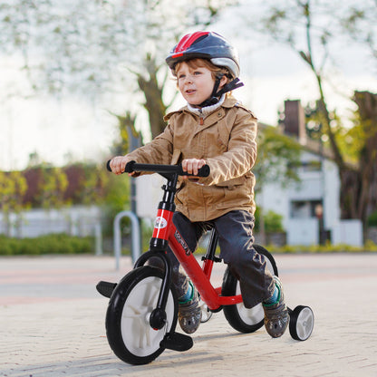 HOMCOM PP Toddlers Removable Stabiliser Balance Bike Red 