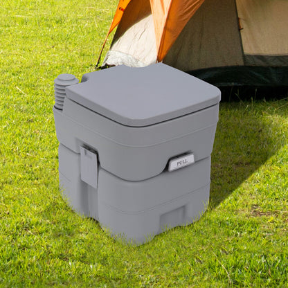 Outsunny Portable Camping Toilet Portable Potty-Grey