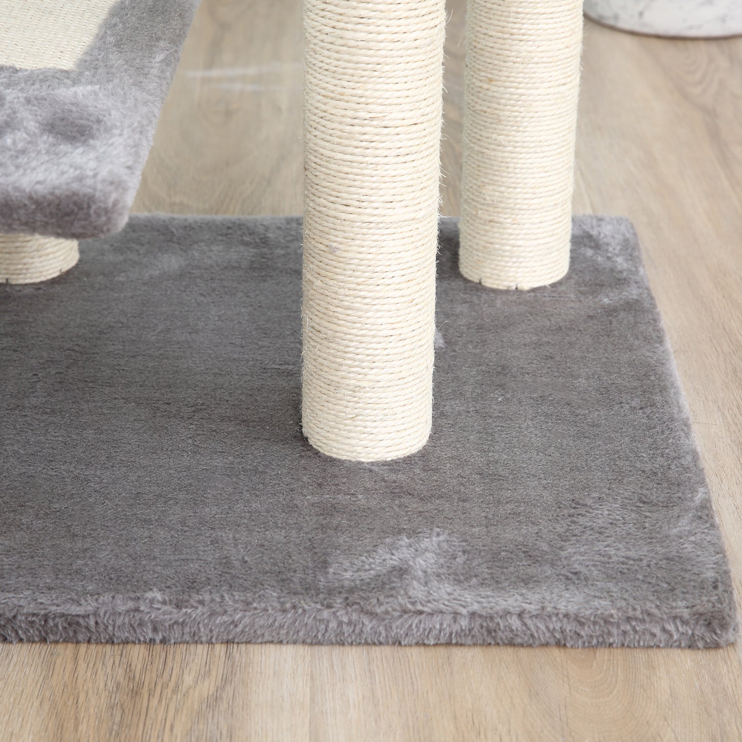 101cm Cat Tree Cat Tower Scratching Post Climbing Tree for Kitten Portable Activity Center Beige Grey