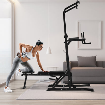 HOMCOM Assisted Pull Up Machine, with Multiple Adjustable Positions for Strengthening Many Muscles 