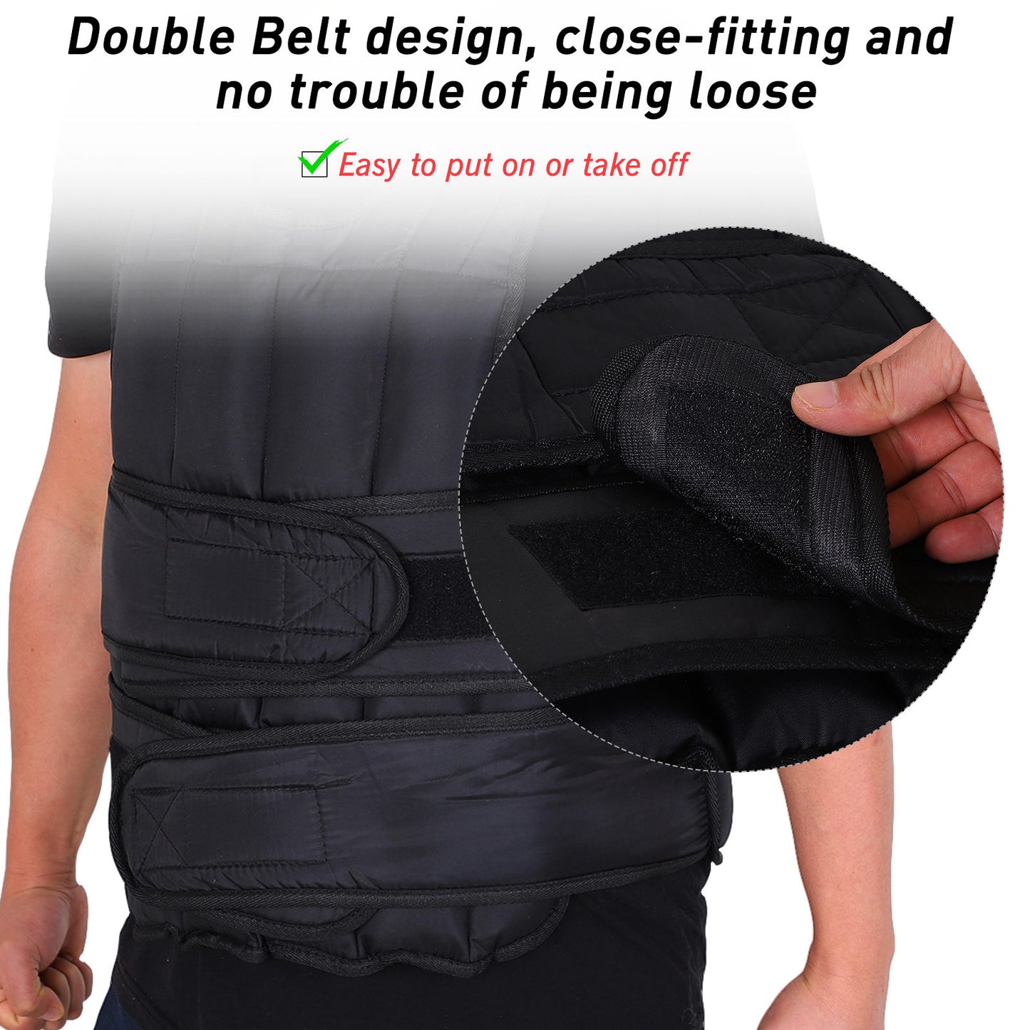 15kg Adjustable Metal Sand Weight Vest Black