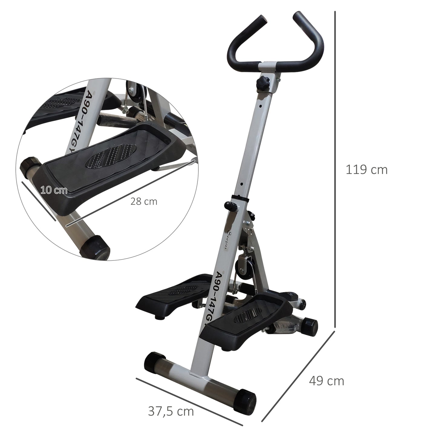 Steel Manual Home Exercise Bike Machine Exercise Equipment w/ LCD Monitor Grey