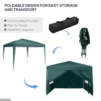 Pop Up Gazebo Marquee, size(3m x 3m)-Green