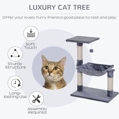 70cm Cat Tree Cat Tower Scratching Post Climbing Tree for Kitten Activity Center Beige