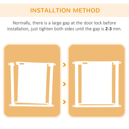 Dog Safety Gate, for Hallways, Staircases, Doors w/ Automatic Closing Door - Black