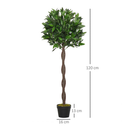 Indoor Tall Artificial Plants, Set of 2, Decorative Plant with Nursery Pot for Indoor Outdoor Décor, 120cm