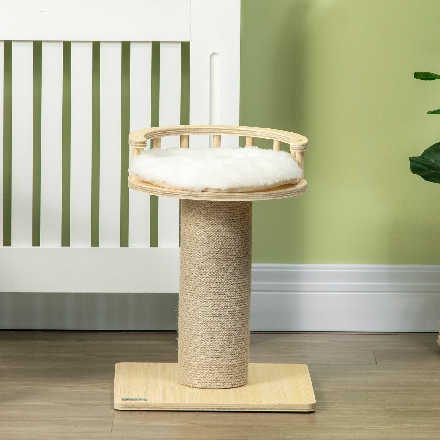 Cat Scratching Post, Cushion Included for Kitten Particleboard Natural