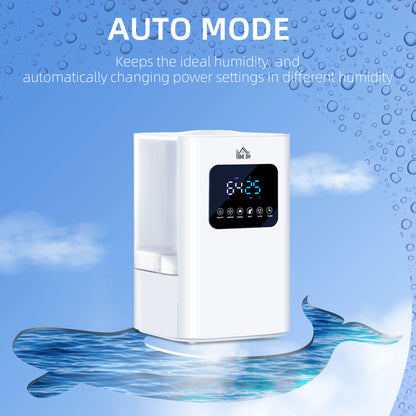 6L Warm Cool Mist Humidifiers for Bedroom, Air Humidifiers with Remote, LED Display, Quiet Operation with Auto Mode, White