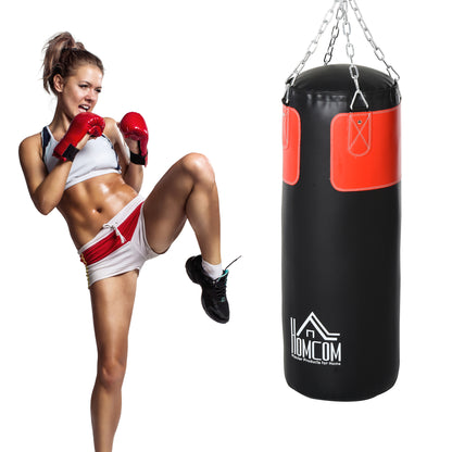 HOMCOM Boxing Punch Bag MMA Training Kickboxing with Hanging Chain Black 