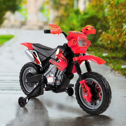 HOMCOM Kids Electric Ride on Motorcycle-Red 