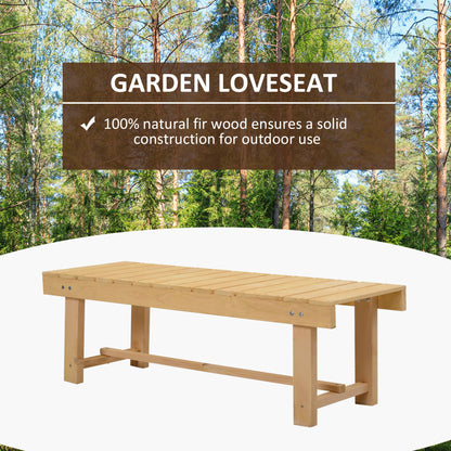 2-Seater Outdoor Garden Fir Wood Patio Bench