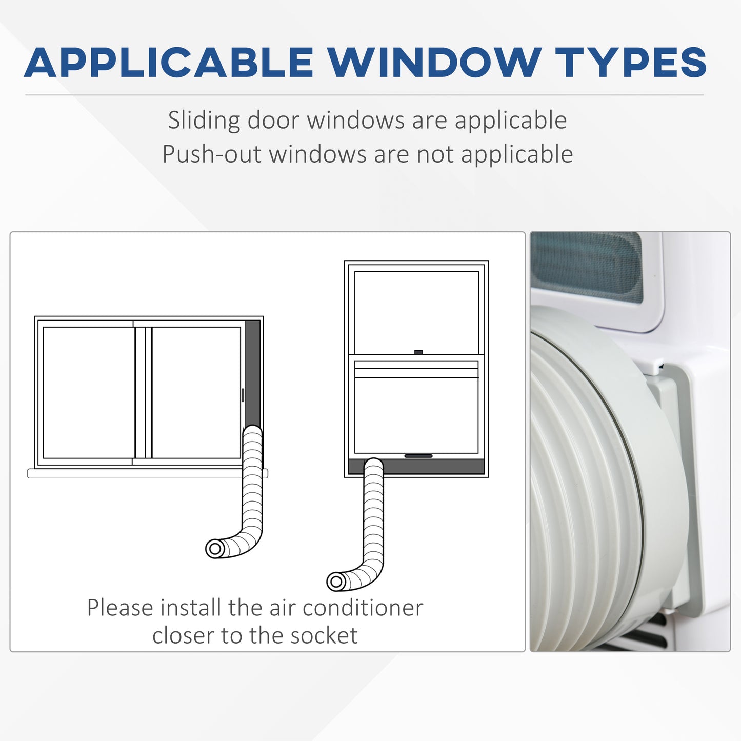 7000 BTU Mobile Air Conditioner Portable AC Unit for Cooling Dehumidifying Ventilating with Remote Controller White