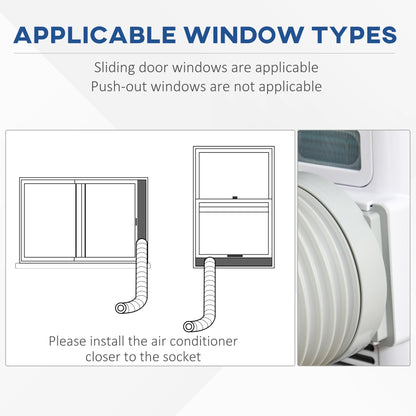 7000 BTU Mobile Air Conditioner Portable AC Unit for Cooling Dehumidifying Ventilating with Remote Controller White