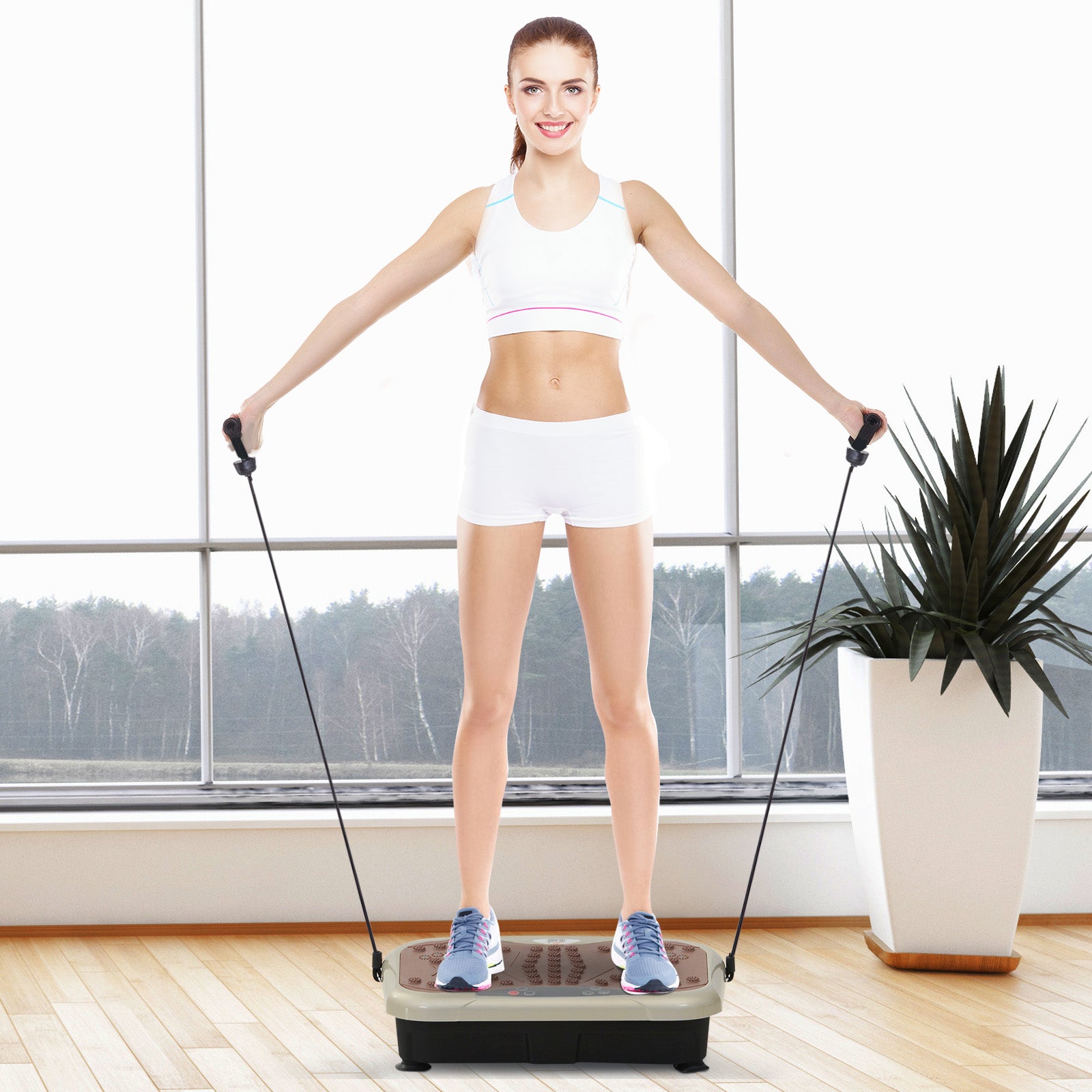 HOMCOM Vibration Plate Machine, 54L x 33W x 14Hcm 