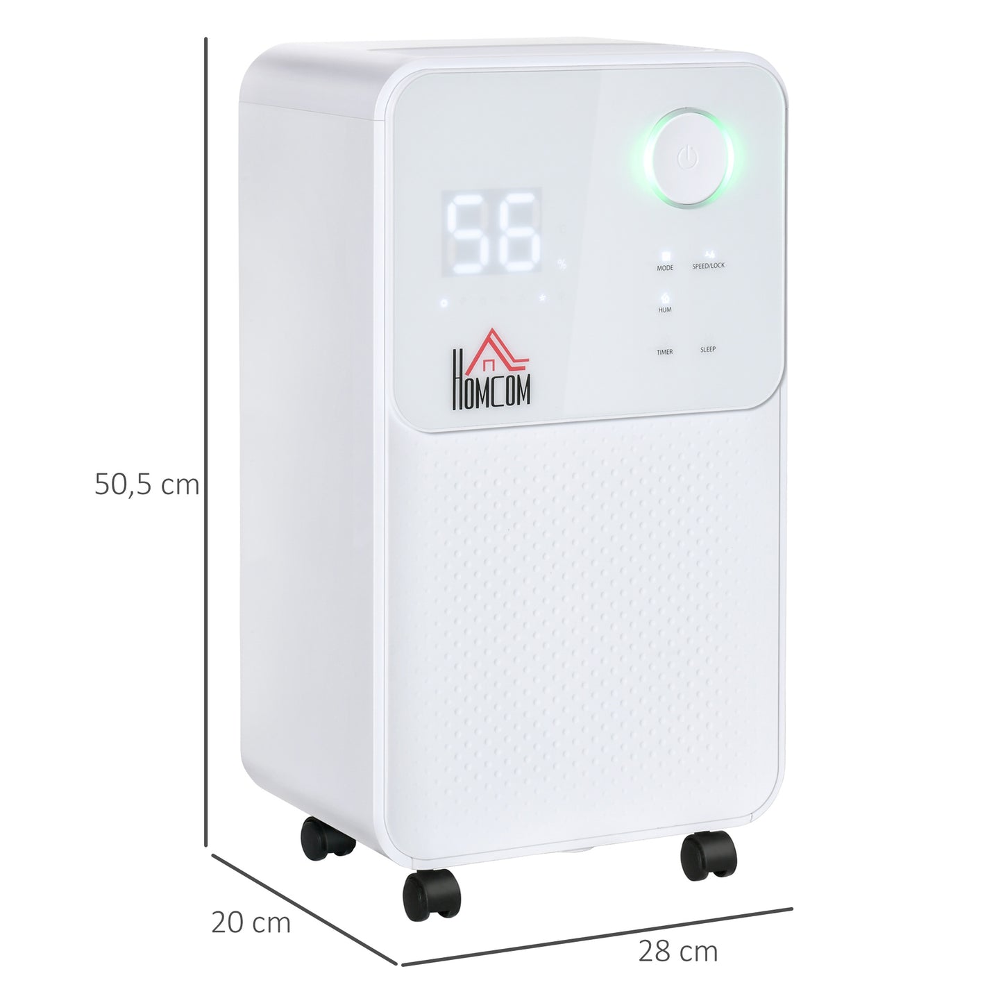 12L/Day 2000ML Portable Quiet Dehumidifier for Home Laundry Room Bedroom Basement, Electric Moisture Air De-Humidifier