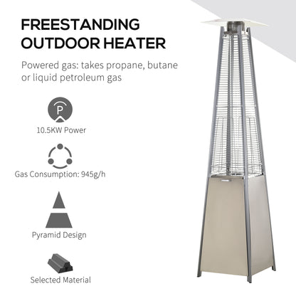 Pyramid Patio Heater,18.2x13.4H cm-Stainless Steel