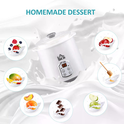 3-IN-1 Yoghurt Maker with Strainer, Multifunctional Yogurt Machine with Digital Display, Timer for Greek Yoghurt, Rice Wine