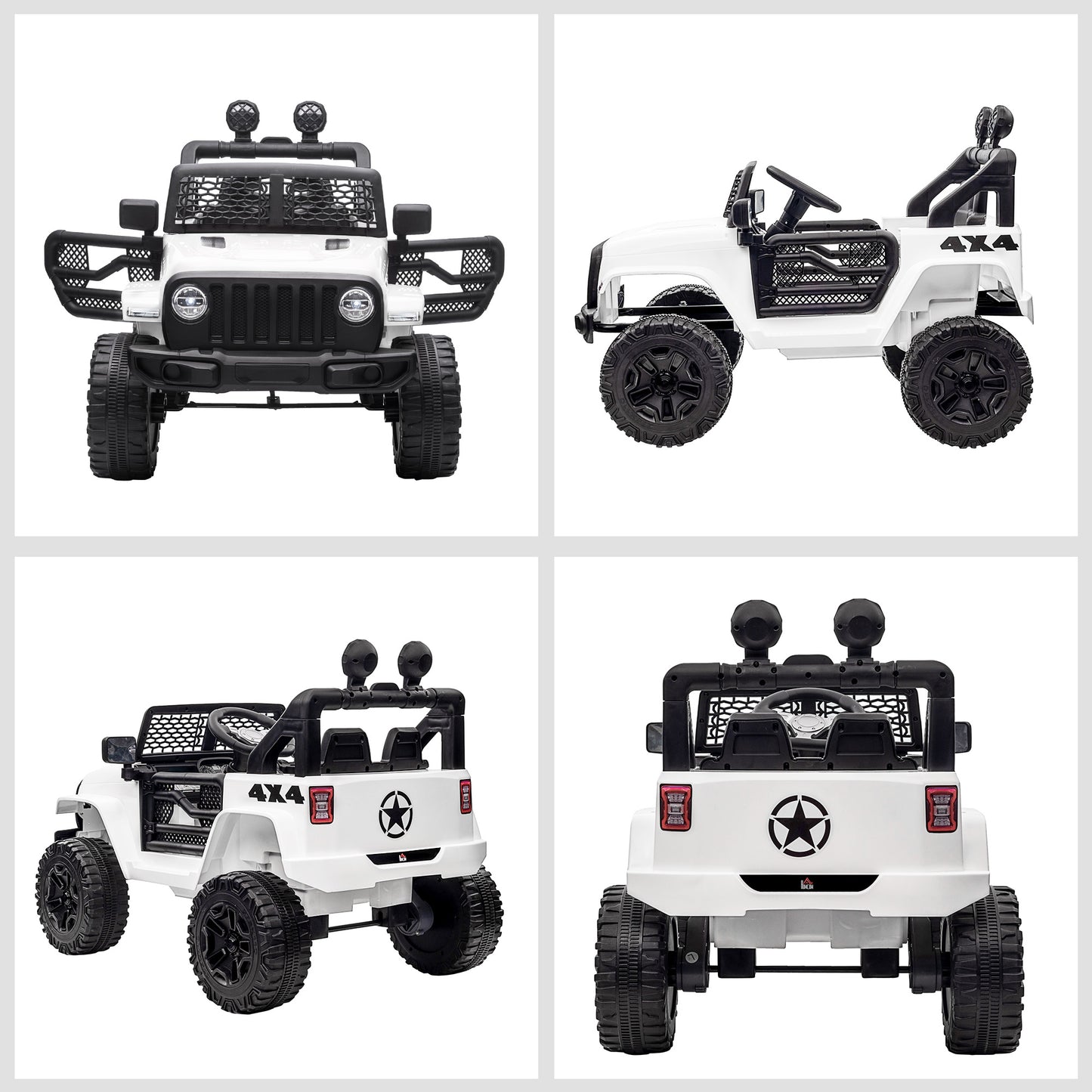 12V Battery-powered Kids Electric Ride On Car Truck Off-road Toy with Parental Remote Control Music Lights