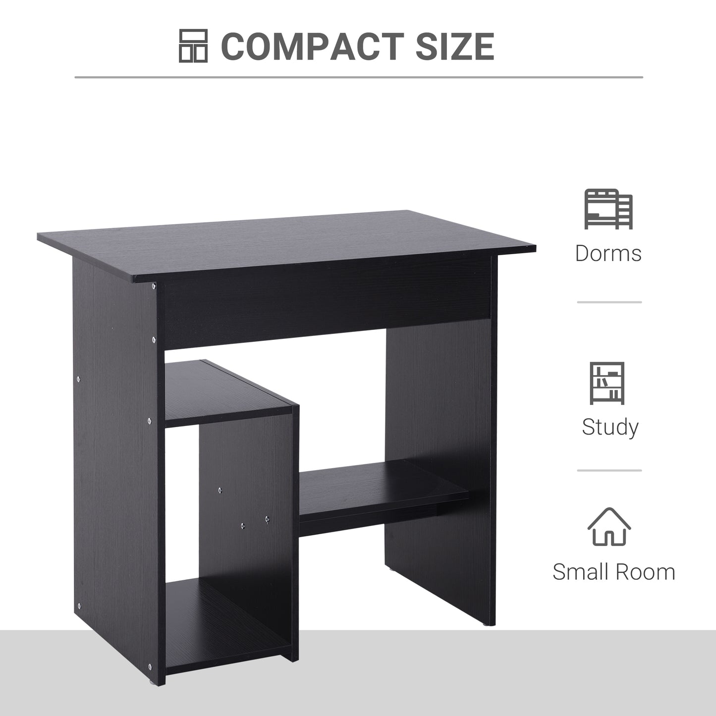 Homcom Wooden Computer Table, Keyboard Tray Storage Shelf Corner Office Desk Study Desks Work From Home Desk