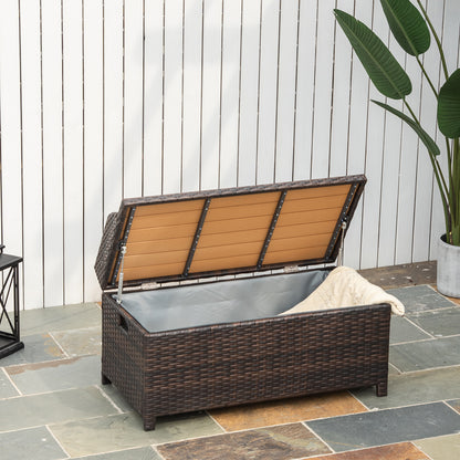 Rattan Storage Bench, 102Lx51Wx51H cm-Mixed Brown