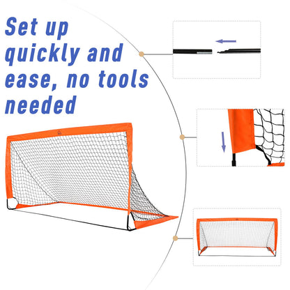 Childrens Football Goal Orange