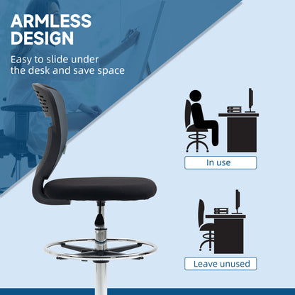 Standing Desk Chair, Mesh with Lumbar Support Grey