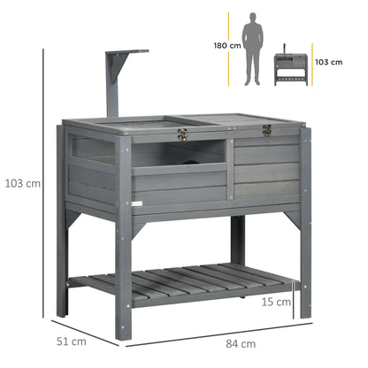 Tortoise Habitat with Shelf Storage, Outdoor Tortoise Enclosure with Weather Protection, Tortoise Gift Accessory Grey