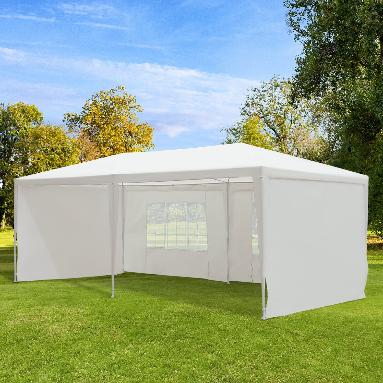 Outsunny 6x3 m Gazebo Canopy-White