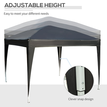 Pop Up Gazebo Marquee, 3x3 m-Black