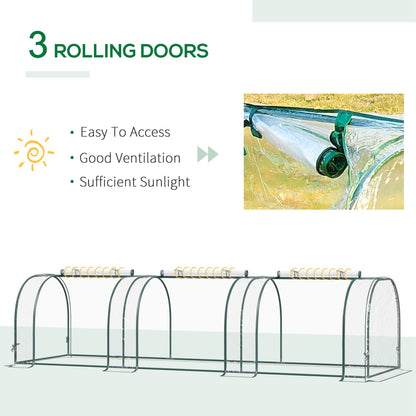 PVC Transparent Greenhouse, Steel Frame, L size