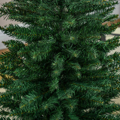 1.5m 5ft Slim Christmas Tree Easy Assembly Artificial Pine Tree Holiday Décor with Metal Stand