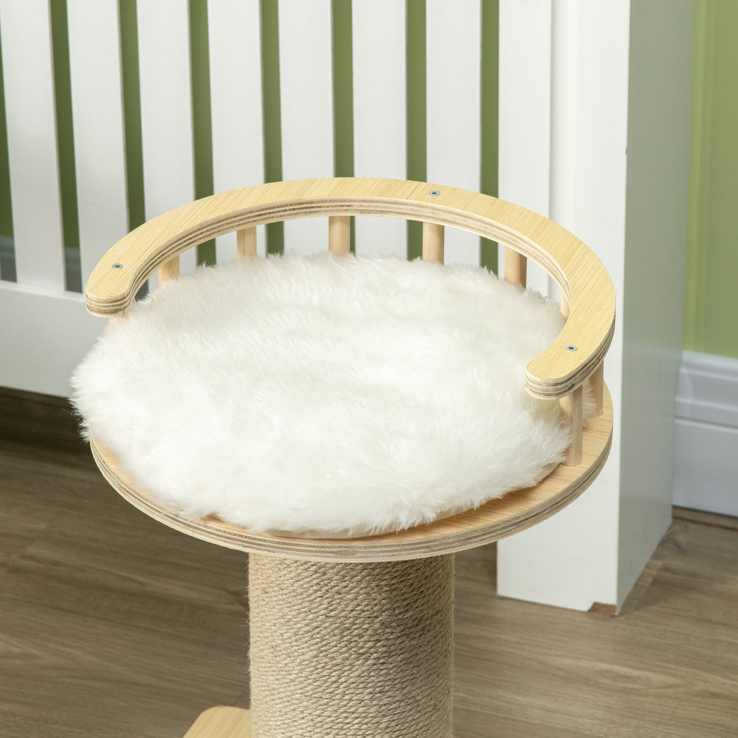 Cat Scratching Post, Cushion Included for Kitten Particleboard Natural