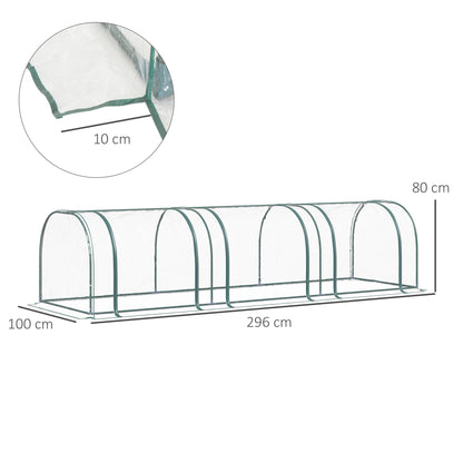 PVC Transparent Greenhouse, Steel Frame, L size