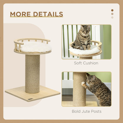 Cat Scratching Post, Cushion Included for Kitten Particleboard Natural