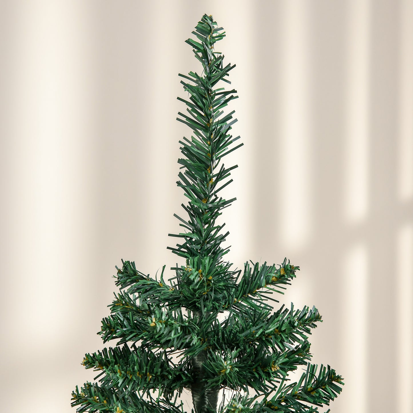 1.5m 5ft Slim Christmas Tree Easy Assembly Artificial Pine Tree Holiday Décor with Metal Stand