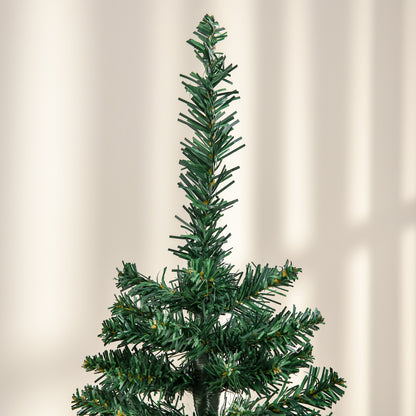 1.5m 5ft Slim Christmas Tree Easy Assembly Artificial Pine Tree Holiday Décor with Metal Stand