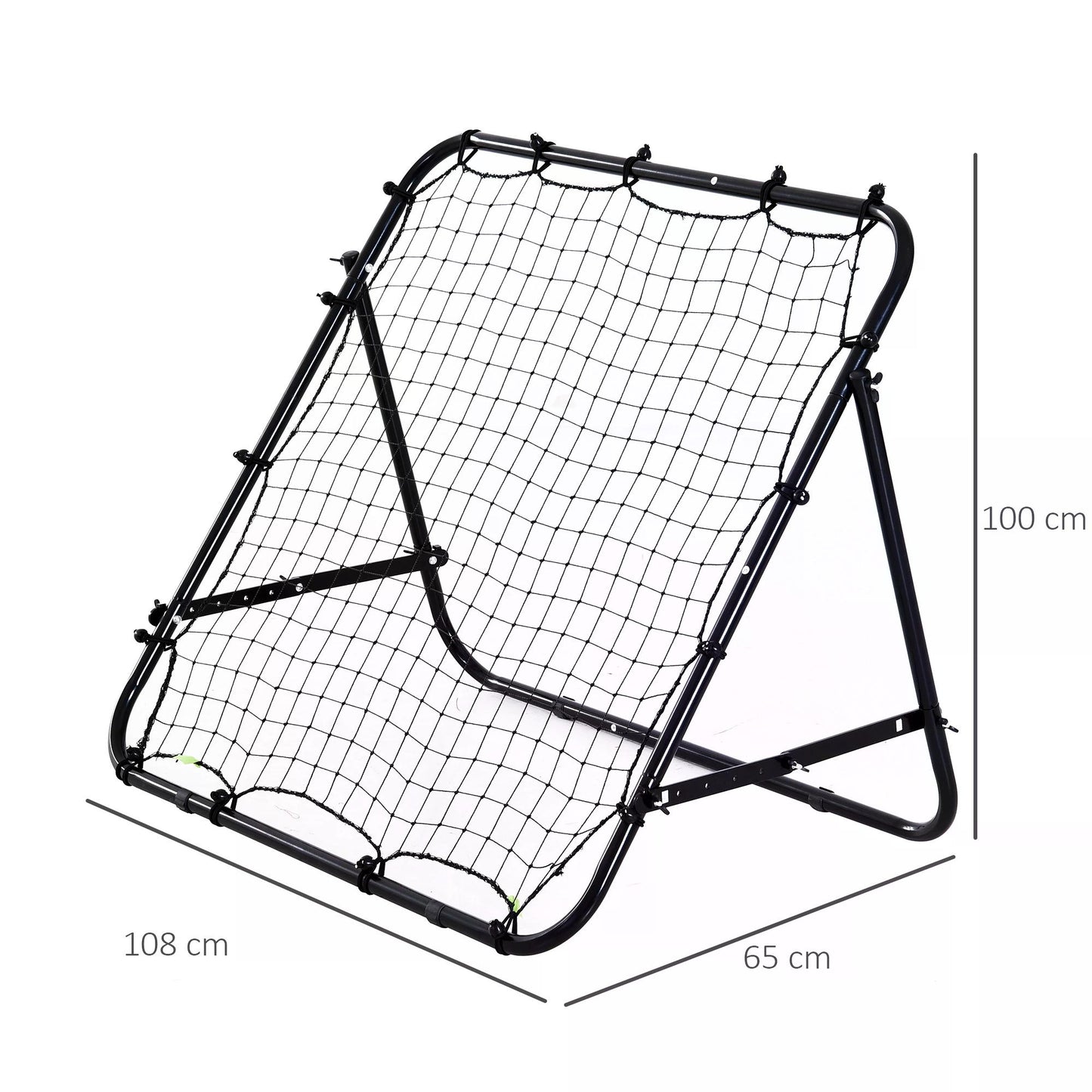 Adults Football Training Aid Multi-Sports Practice W/PE Mesh Metal Tube, 108W x 100D x 65Hcm-Black