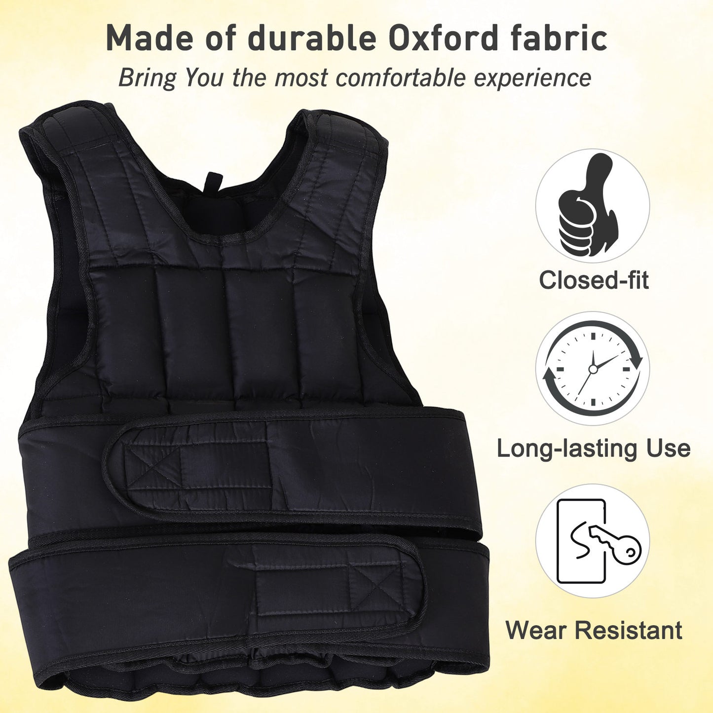 15kg Adjustable Metal Sand Weight Vest Black