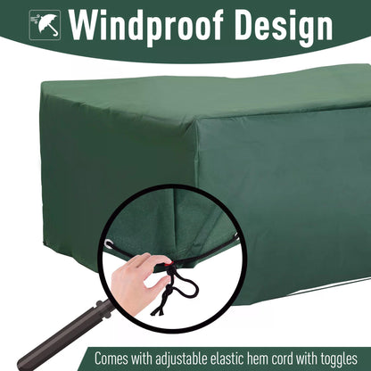 UV/Rain Furniture Cover, 210x140x80 cm-Green