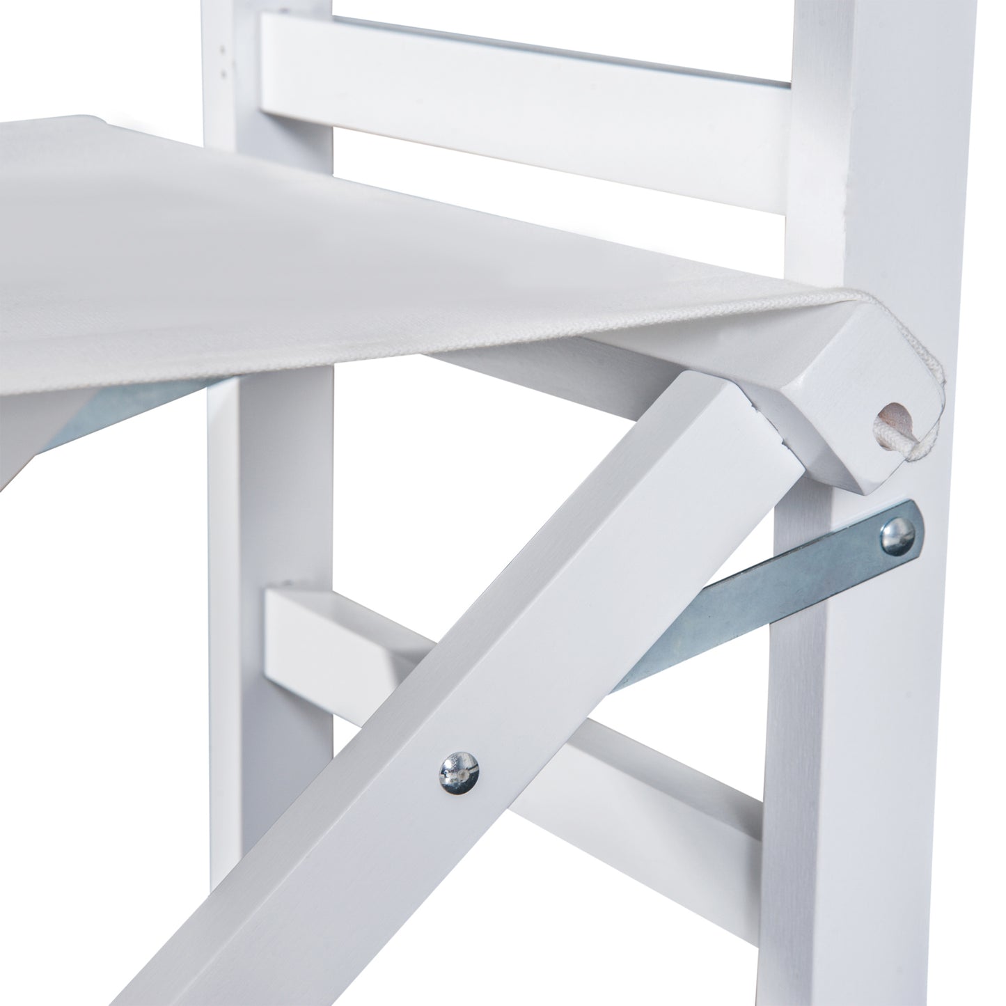 Director's Chair, Oxford Fabric, for Outside Beech,56L-White