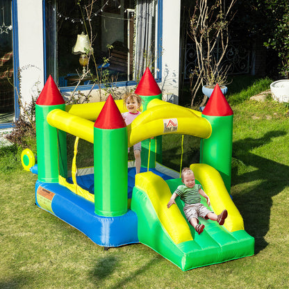 HOMCOM Inflatable Kids Bounce Castles House Jumper w/ Blower 